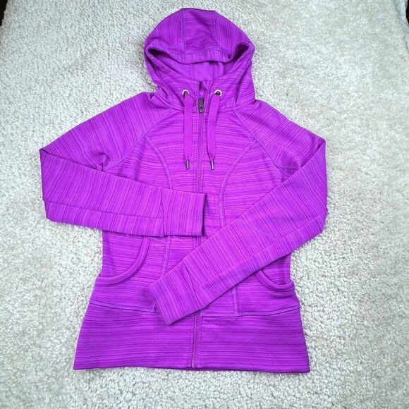 Athleta Strength Hoodie Purple Zip Up Jacket - Picture 1 of 7